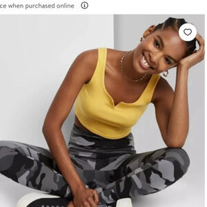 Wild fable camouflage leggings size XS black gray